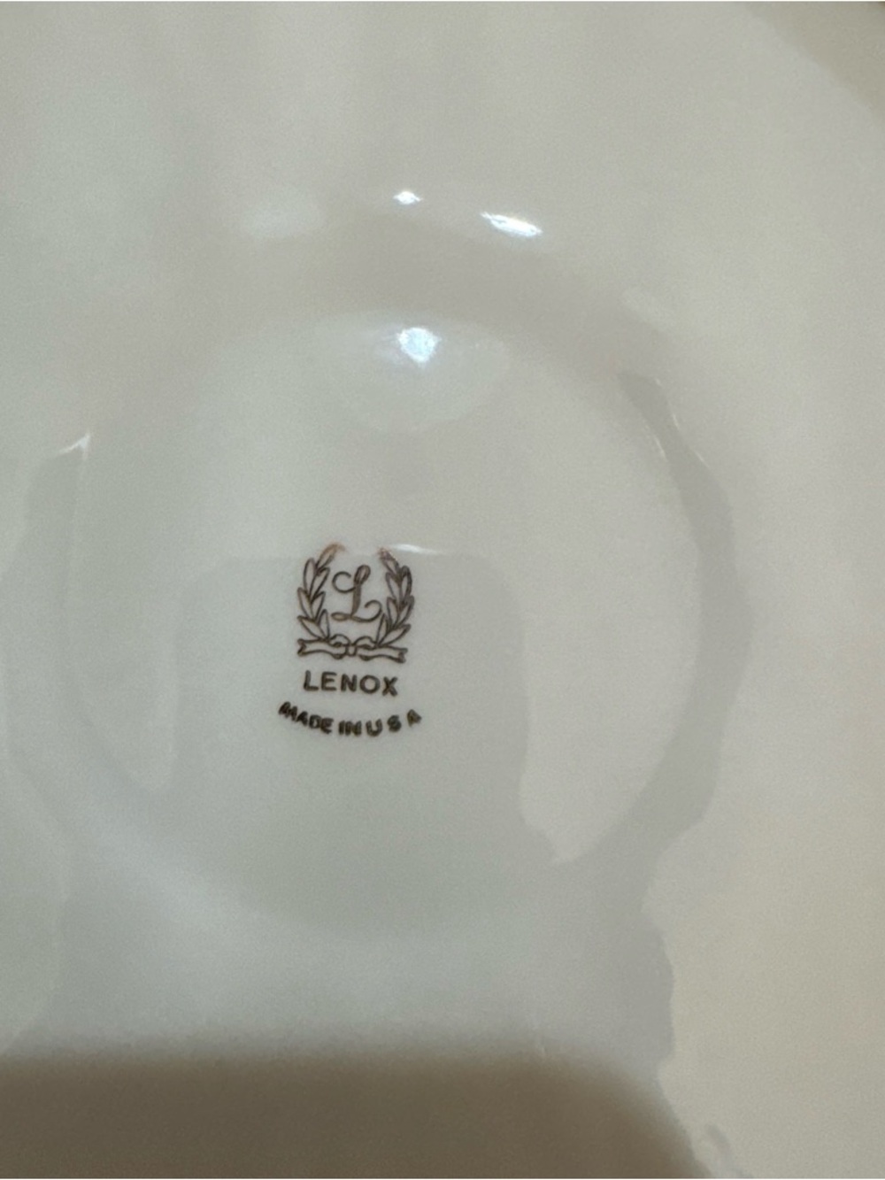 Vintage LENOX Greenfield Collection 1 pc Chip & Dip/Veggie Server Collection 24k - Picture 4 of 5